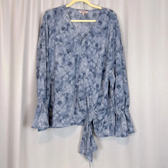 Juicy Couture Tie Dye Long Sleeve Blouse Size XXL - Picture 1 of 6